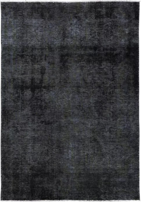 Colorful Vintage Tabriz Rectangle Black Rug 4×6 Wool-Cotton