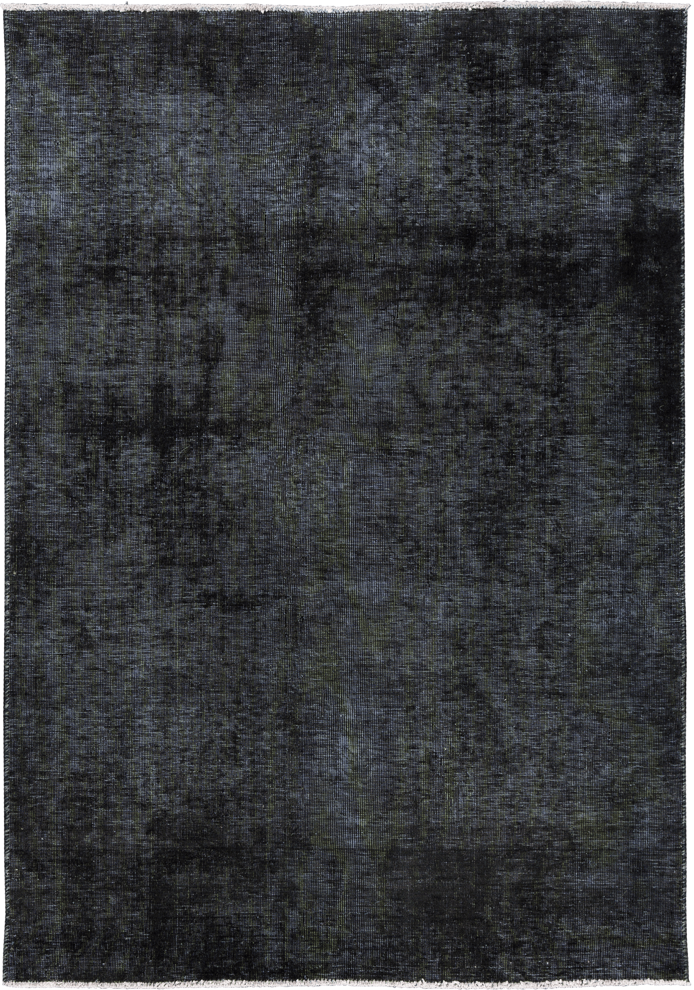 Colorful Vintage Tabriz Rectangle Black Rug 4×6 Wool-Cotton