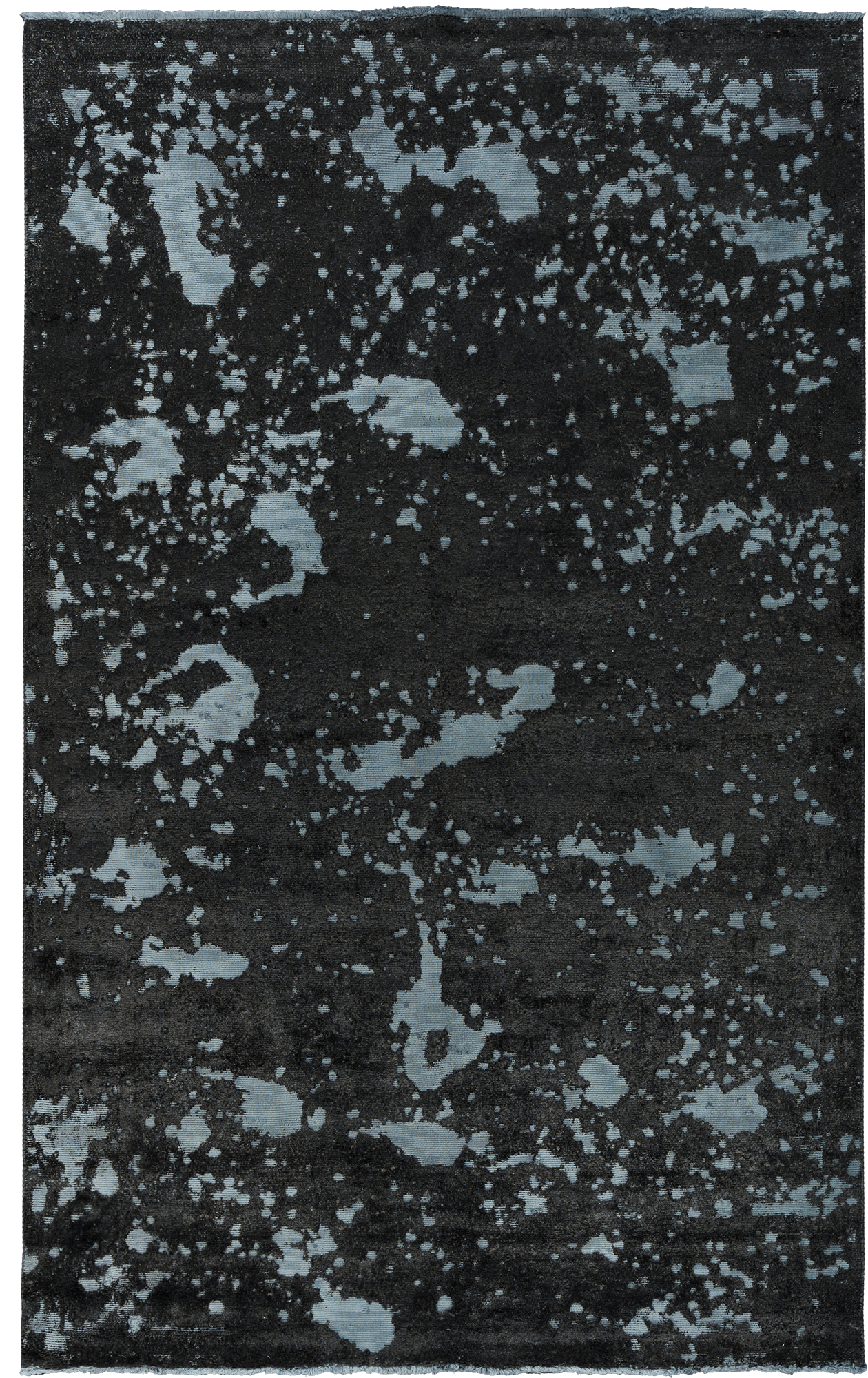 Colorful Vintage Tabriz Rectangle Black Rug 5×8 Wool-Cotton