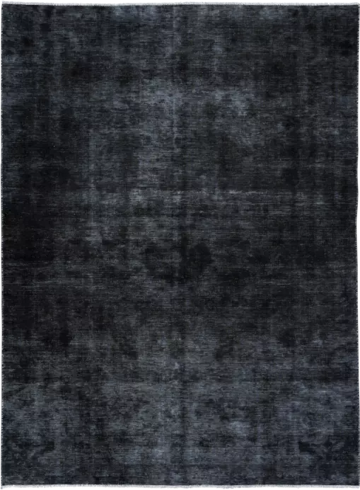 Colorful Vintage Tabriz Rectangle Black Rug 6×9 Wool-Cotton