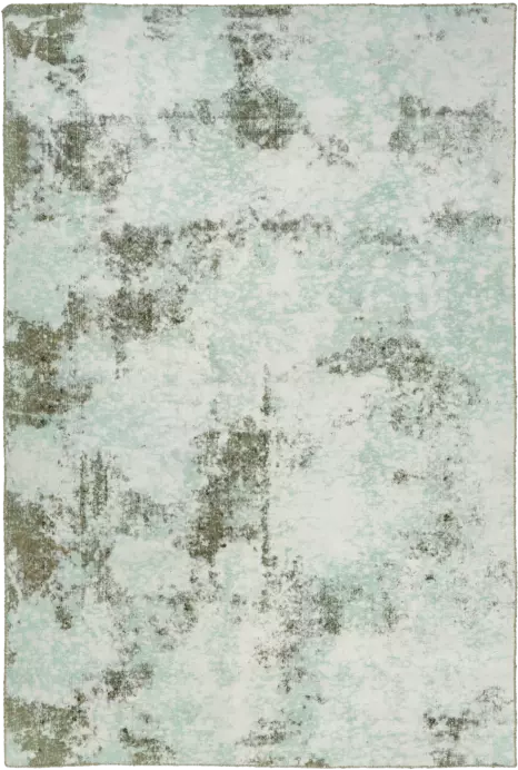 Colorful Vintage Tabriz Rectangle Turquoise Rug 6×9 Wool-Cotton