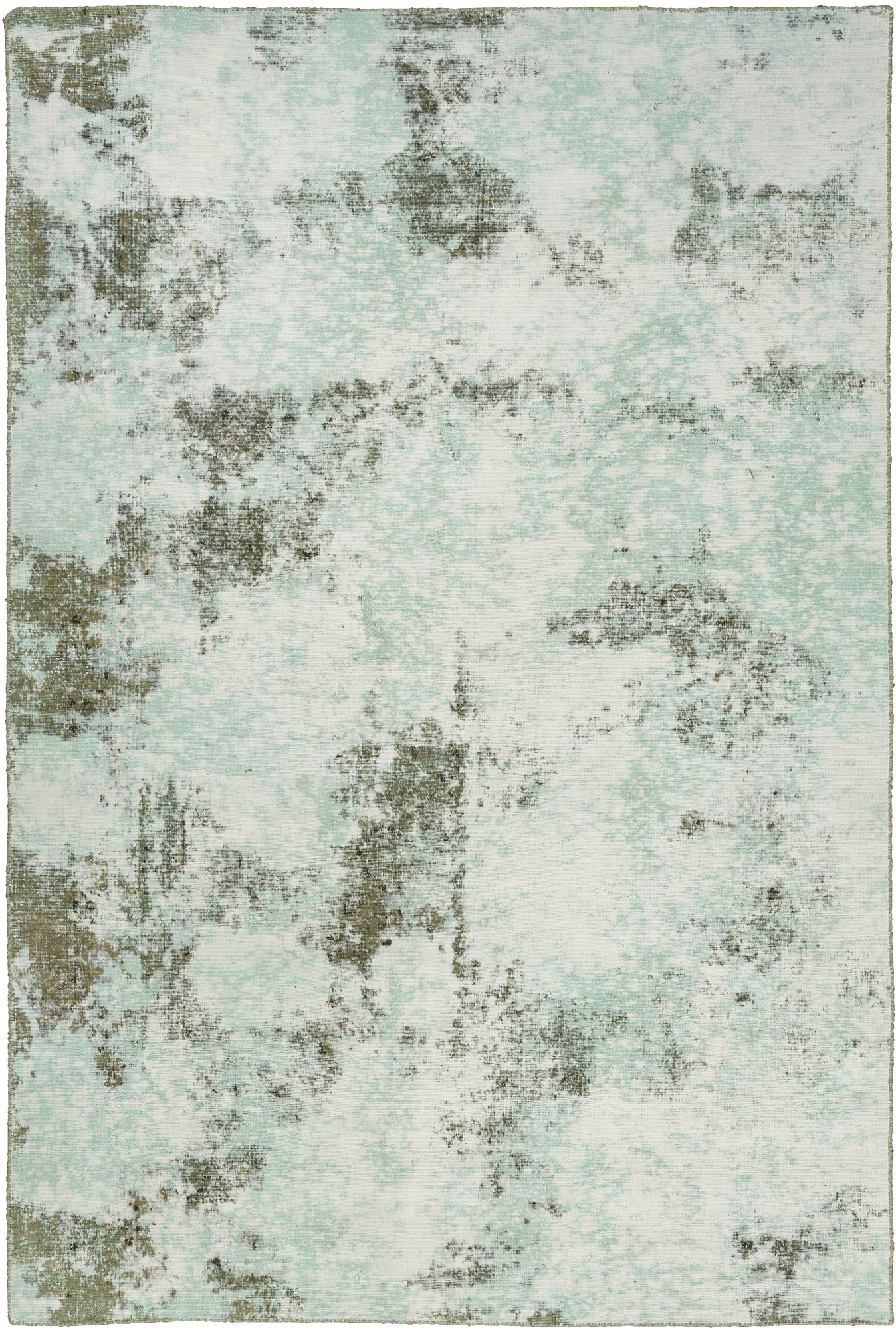 Colorful Vintage Tabriz Rectangle Turquoise Rug 6×9 Wool-Cotton
