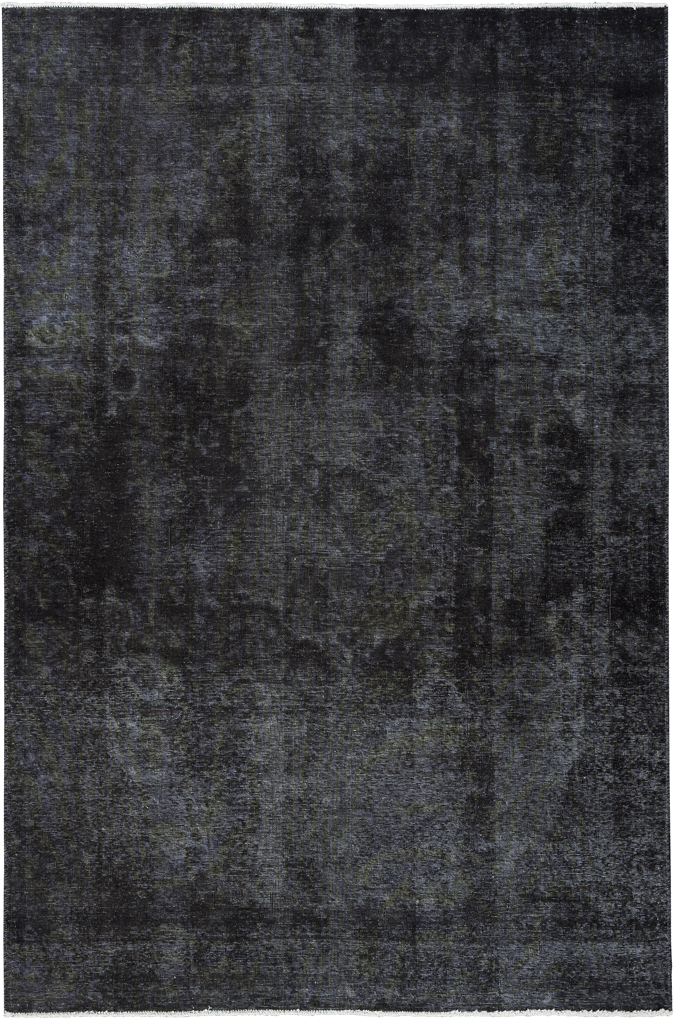 Colorful Vintage Tabriz Rectangle Black Rug 6×9 Wool-Cotton