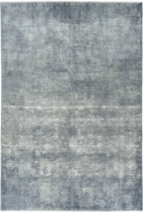 Colorful Vintage Tabriz Rectangle Blue Rug 6×9 Wool-Cotton