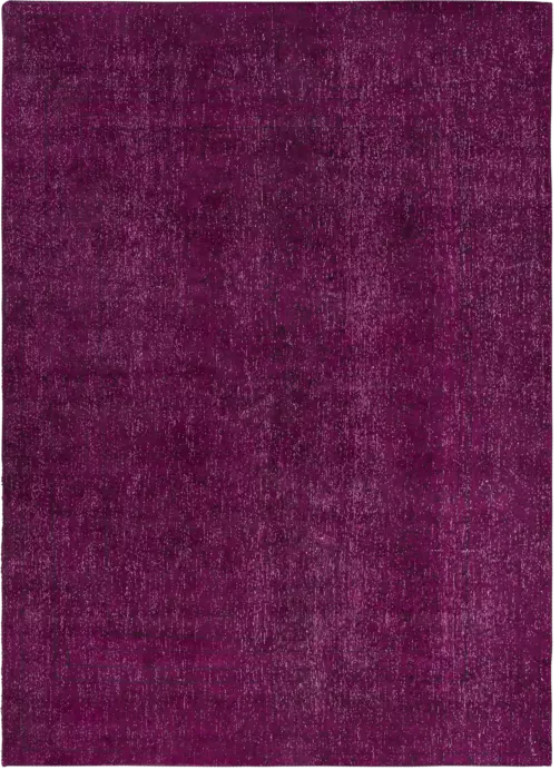 Colorful Vintage Tabriz Rectangle Purple Rug 7×9 Wool-Cotton