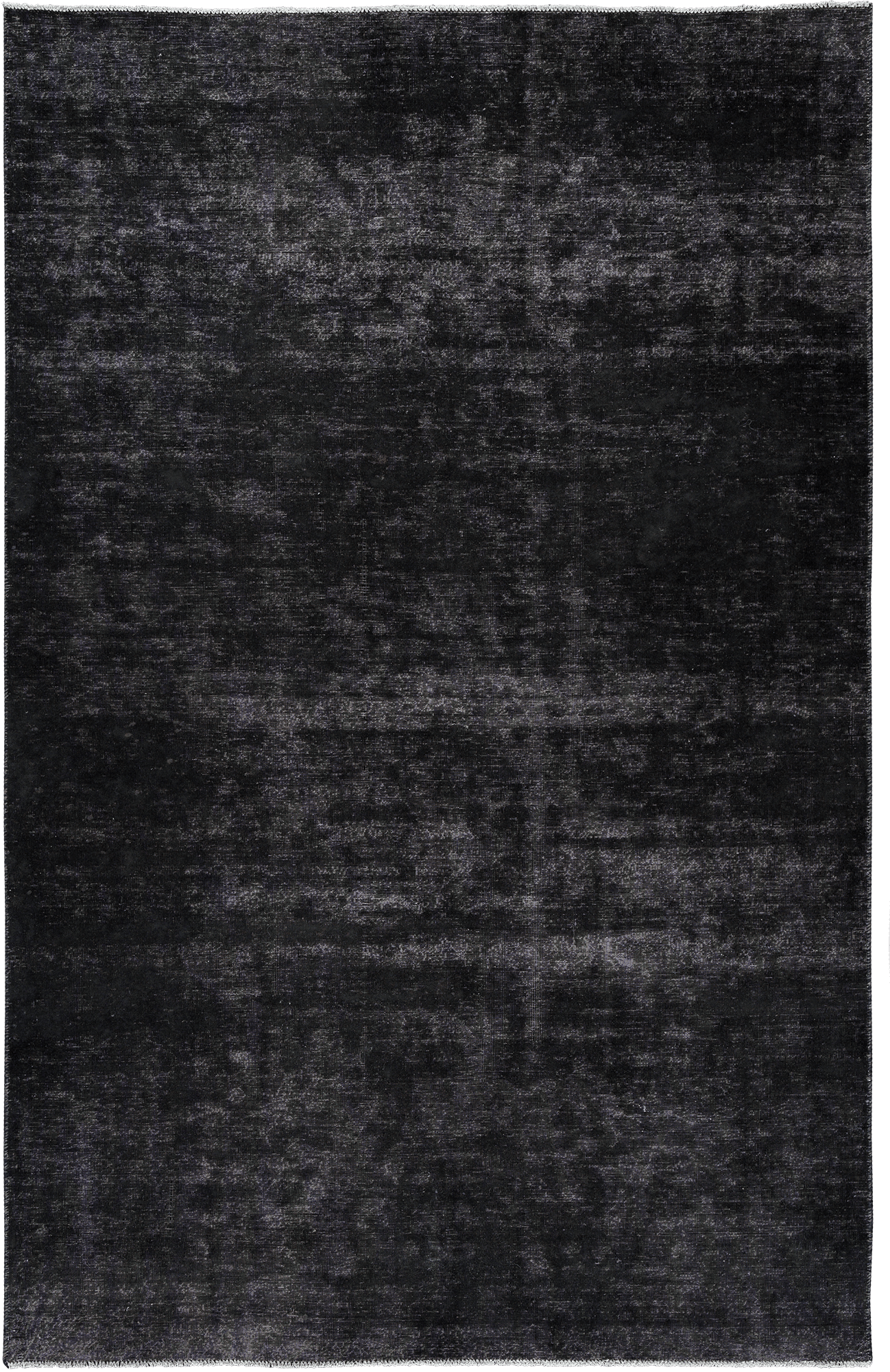 Colorful Vintage Tabriz Rectangle Black Rug 6×10 Wool-Cotton