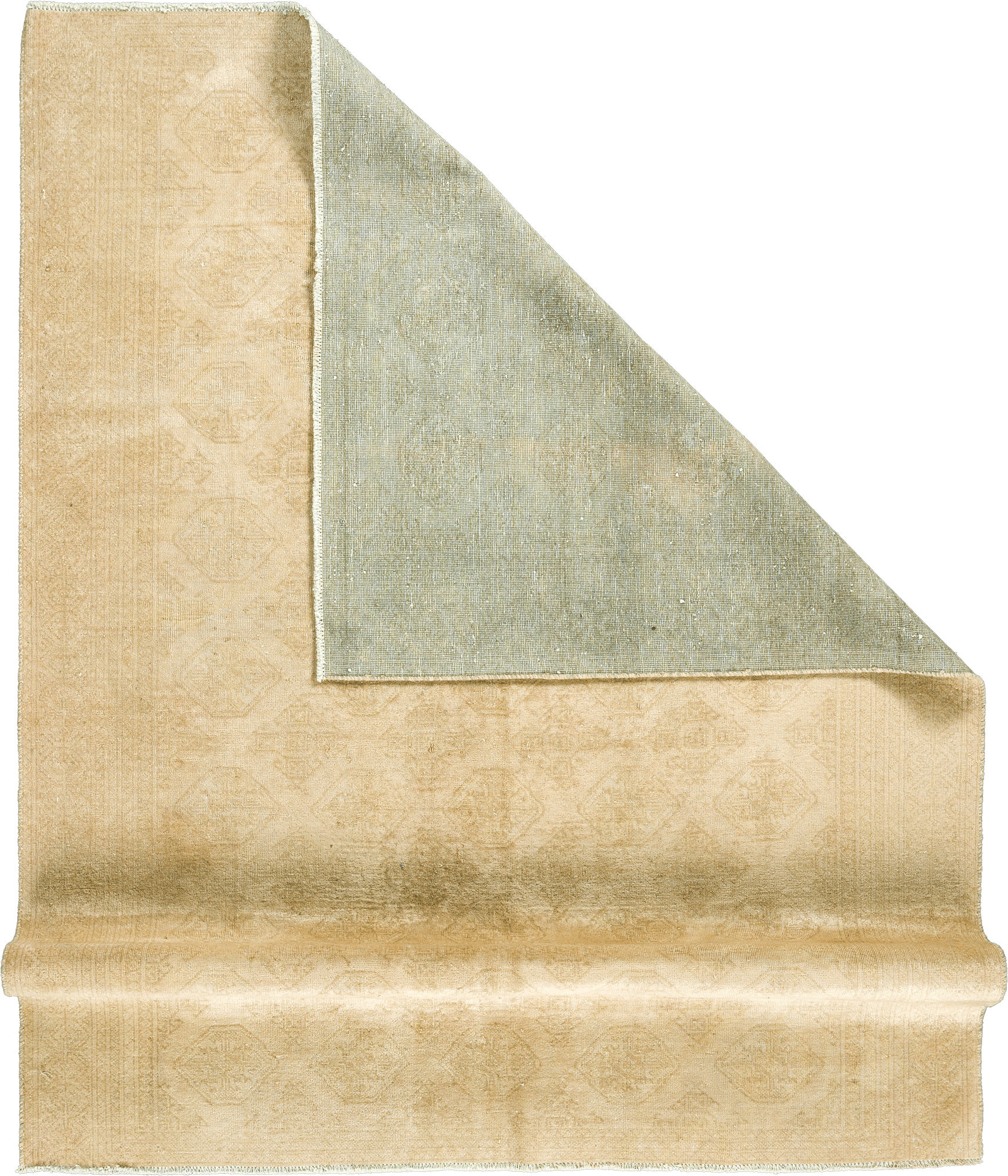 Modern Turkman Rectangle Beige Rug 6×8 Wool-Cotton