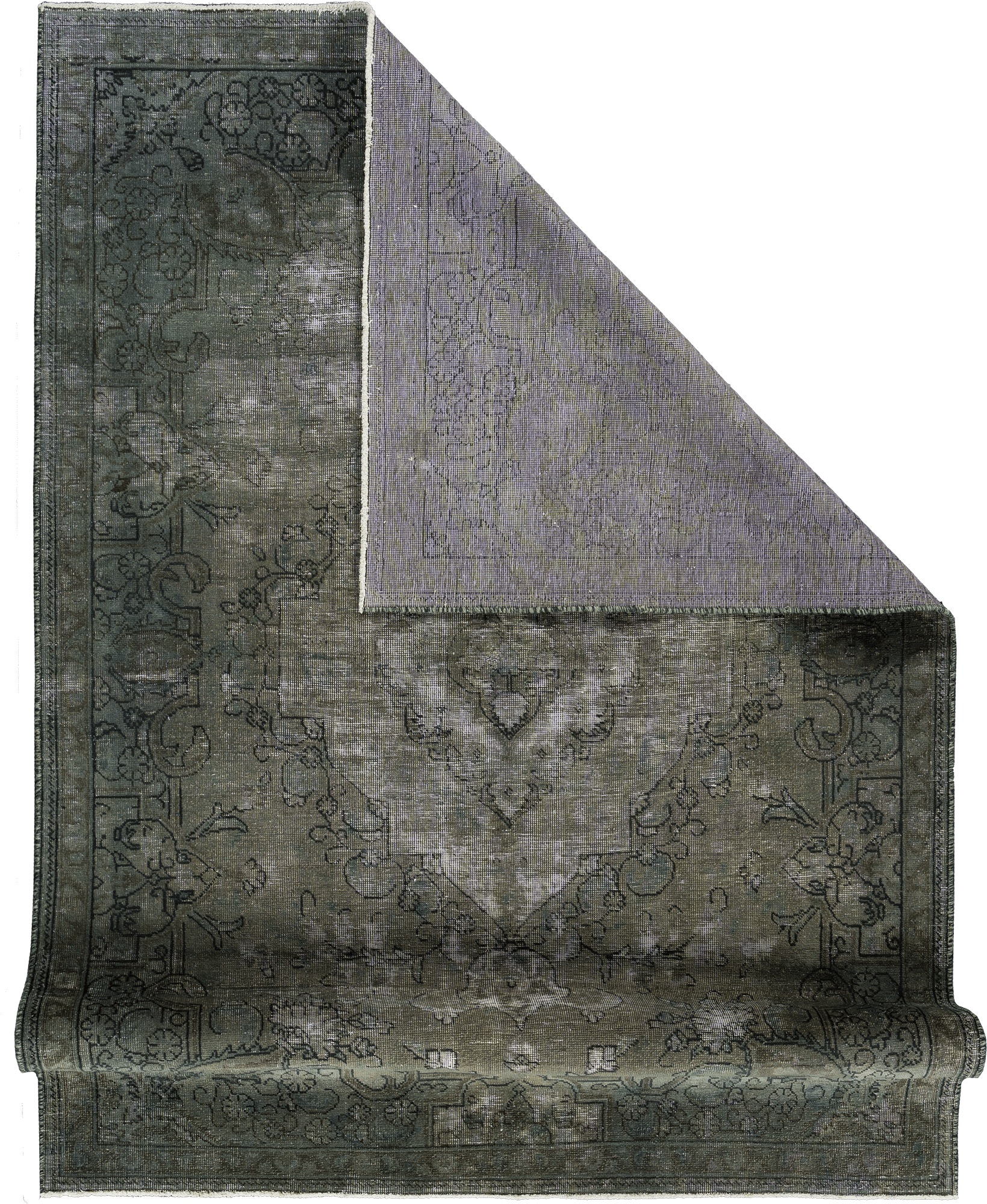 Modern Tabriz Rectangle Olive Rug 6×9 Wool-Cotton