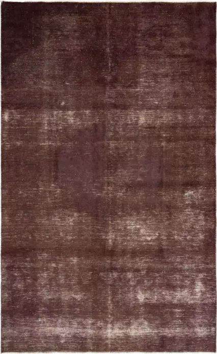 Colorful Vintage Tabriz Rectangle Brown Rug 6×10 Wool-Cotton