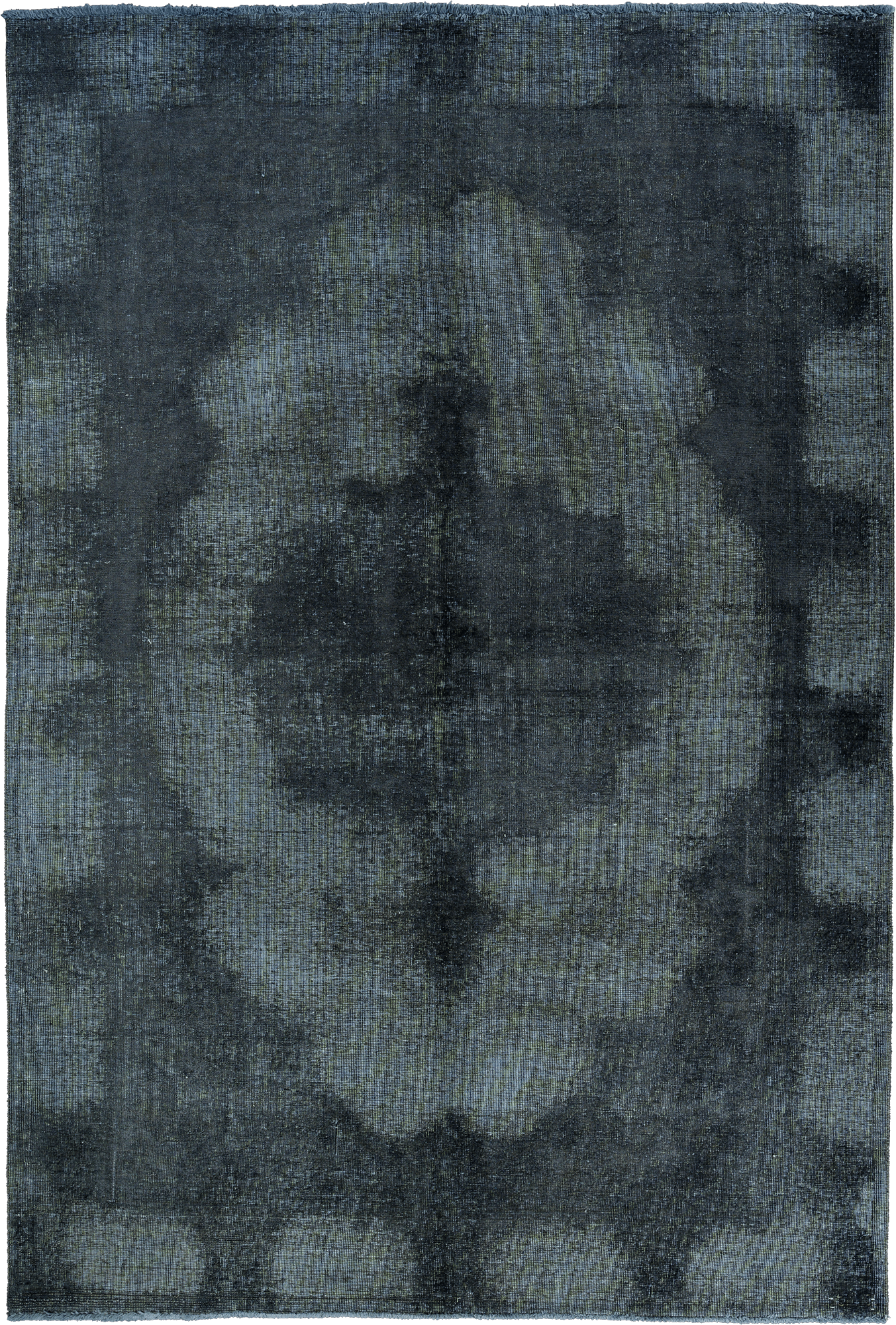 Colorful Vintage Tabriz Rectangle Blue Rug 6×9 Wool-Cotton