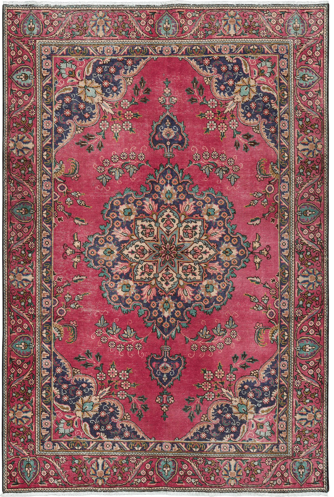 Patina Tabriz Rectangle Red Rug 6×9 Wool-Cotton