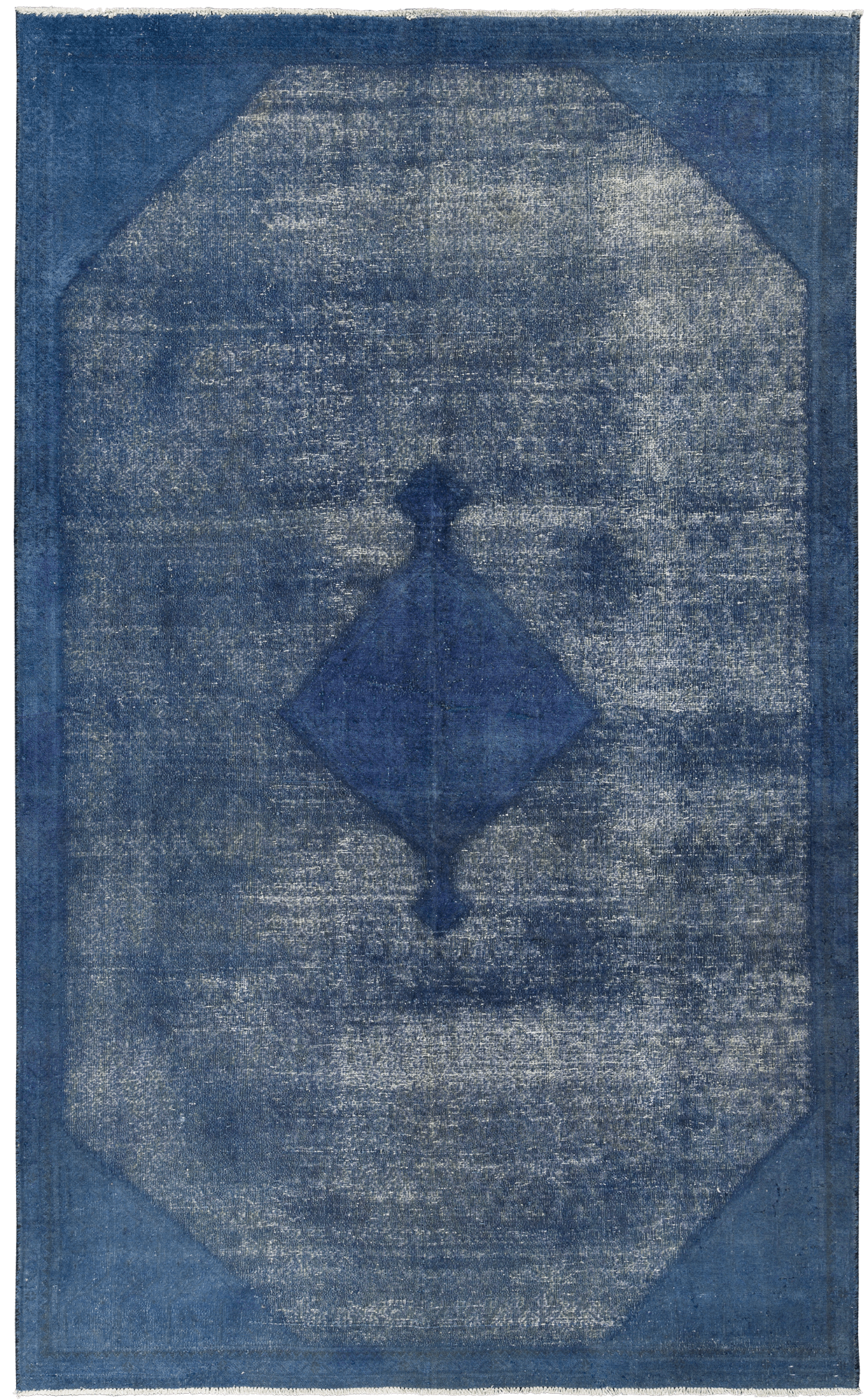 Colorful Vintage Tabriz Rectangle Blue Rug 6×10 Wool-Cotton