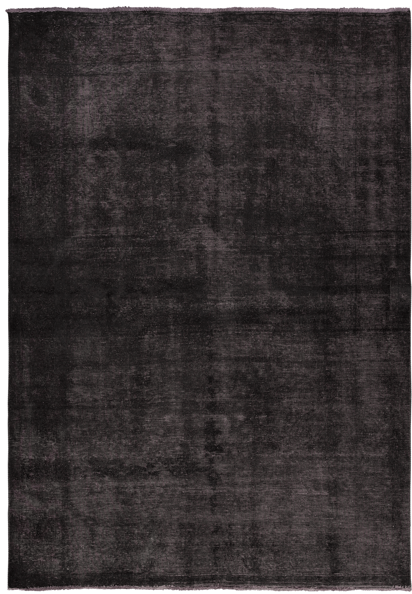 Colorful Vintage Tabriz Rectangle Black Rug 7×10 Wool-Cotton