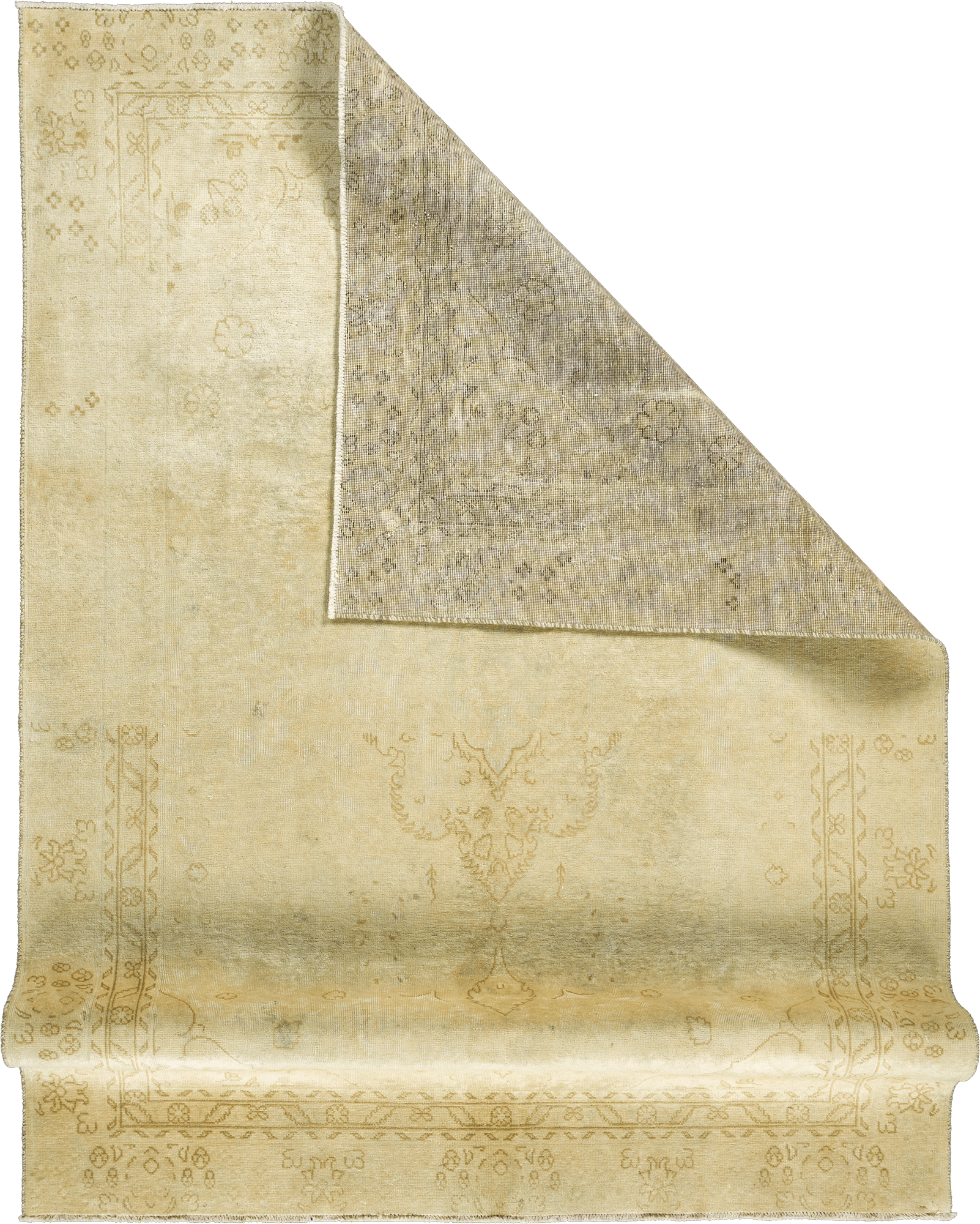 Modern Tabriz Rectangle Beige Rug 6×9 Wool-Cotton