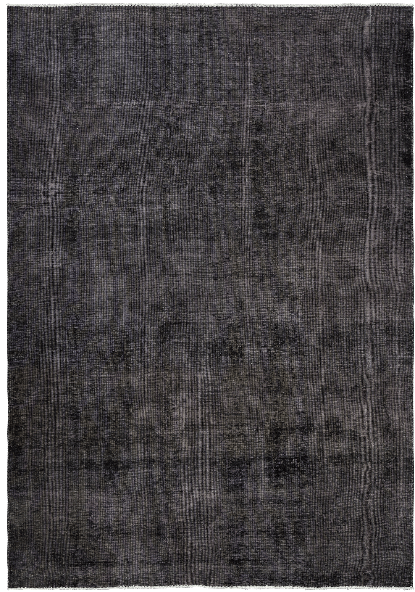 Colorful Vintage Tabriz Rectangle Black Rug 7×10 Wool-Cotton