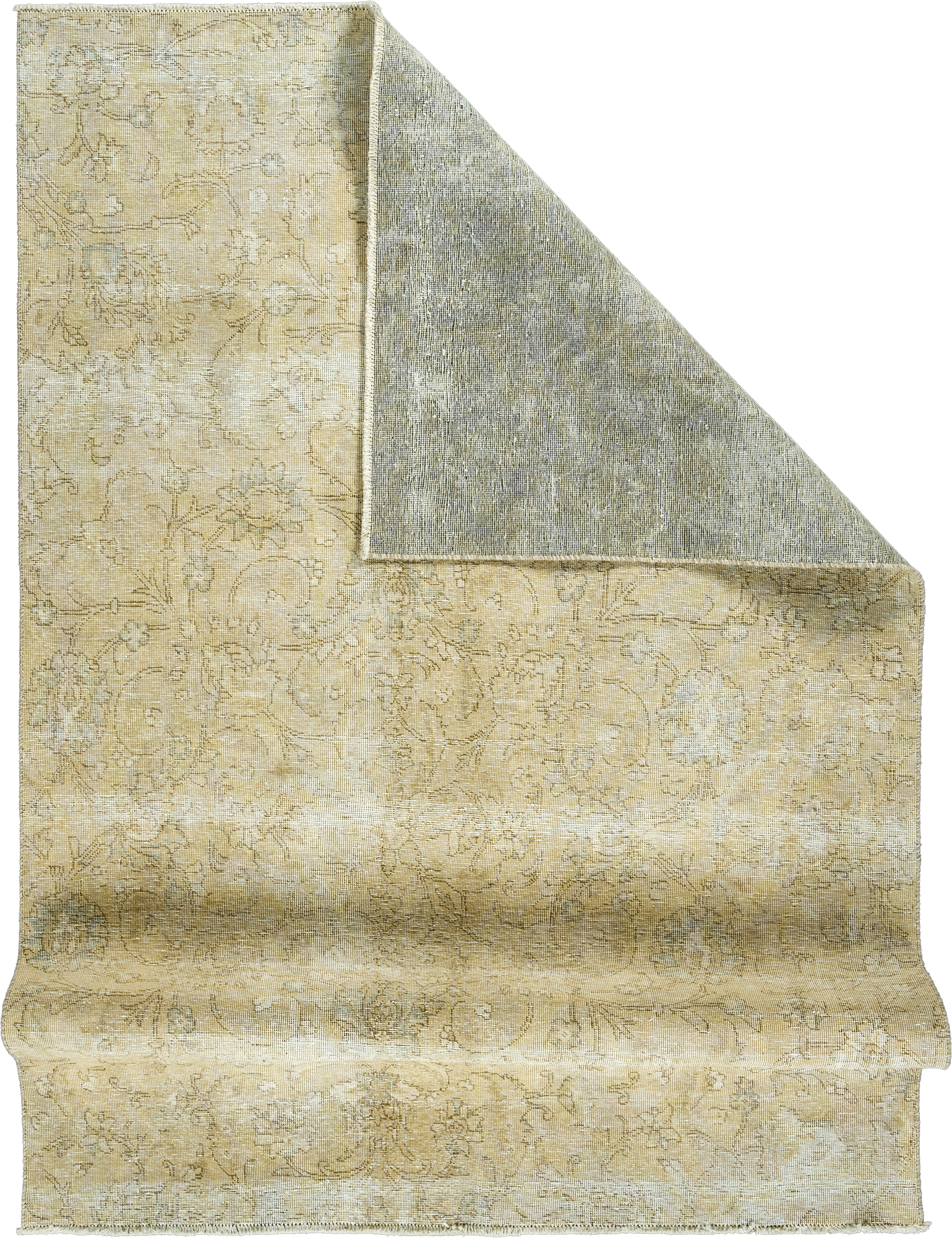 Modern Tabriz Rectangle Beige Rug 6×8 Wool-Cotton