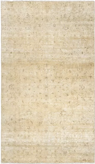 Modern Tabriz Rectangle Beige Rug 6×10 Wool-Cotton