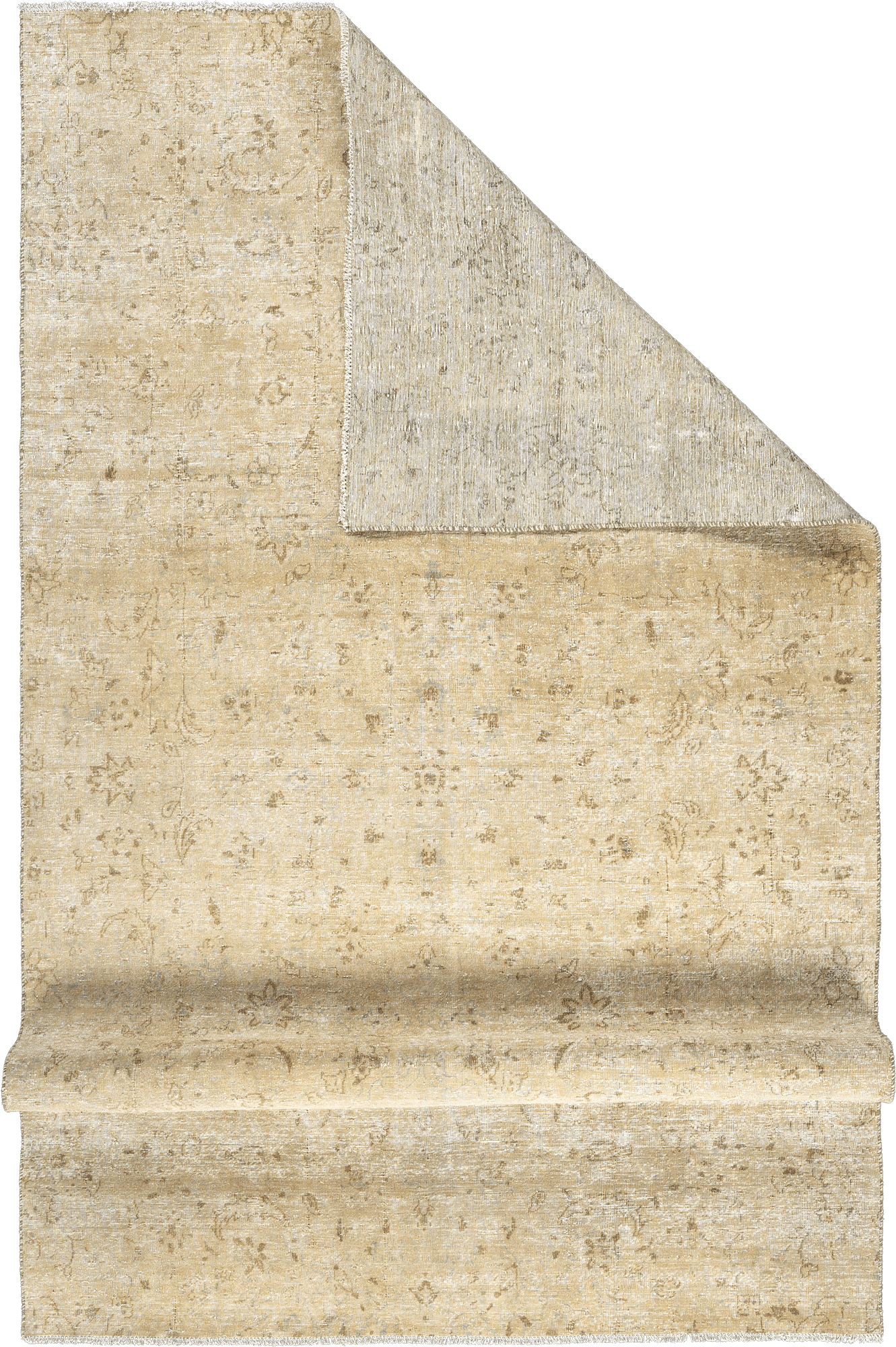 Modern Tabriz Rectangle Beige Rug 6×10 Wool-Cotton