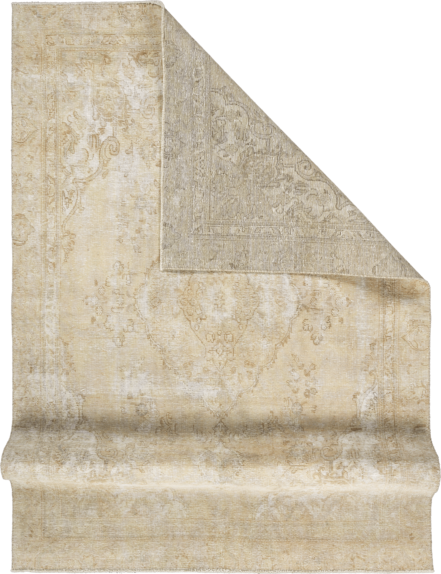 Modern Tabriz Rectangle Beige Rug 7×10 Wool-Cotton
