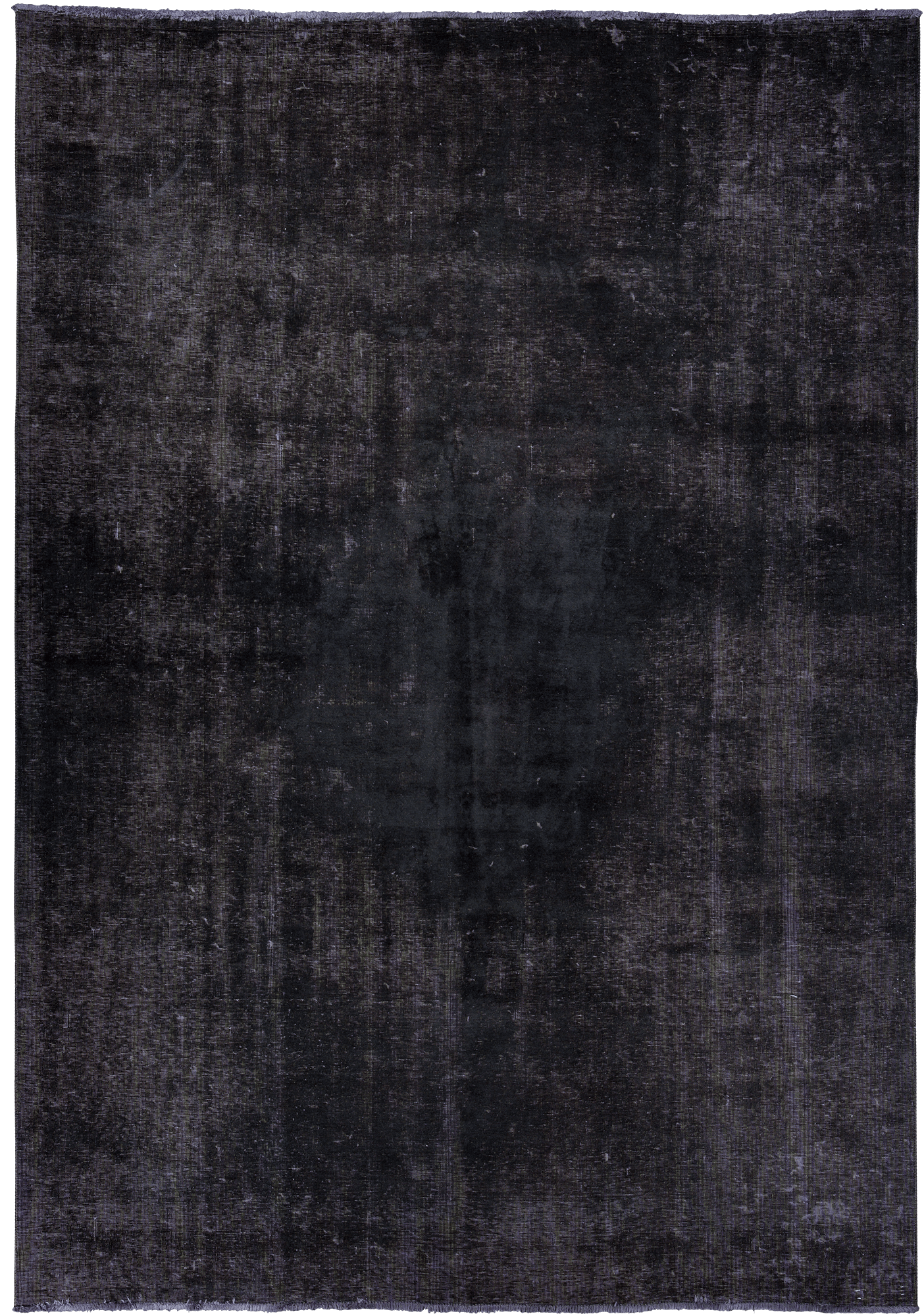 Colorful Vintage Tabriz Rectangle Black Rug 7×10 Wool-Cotton