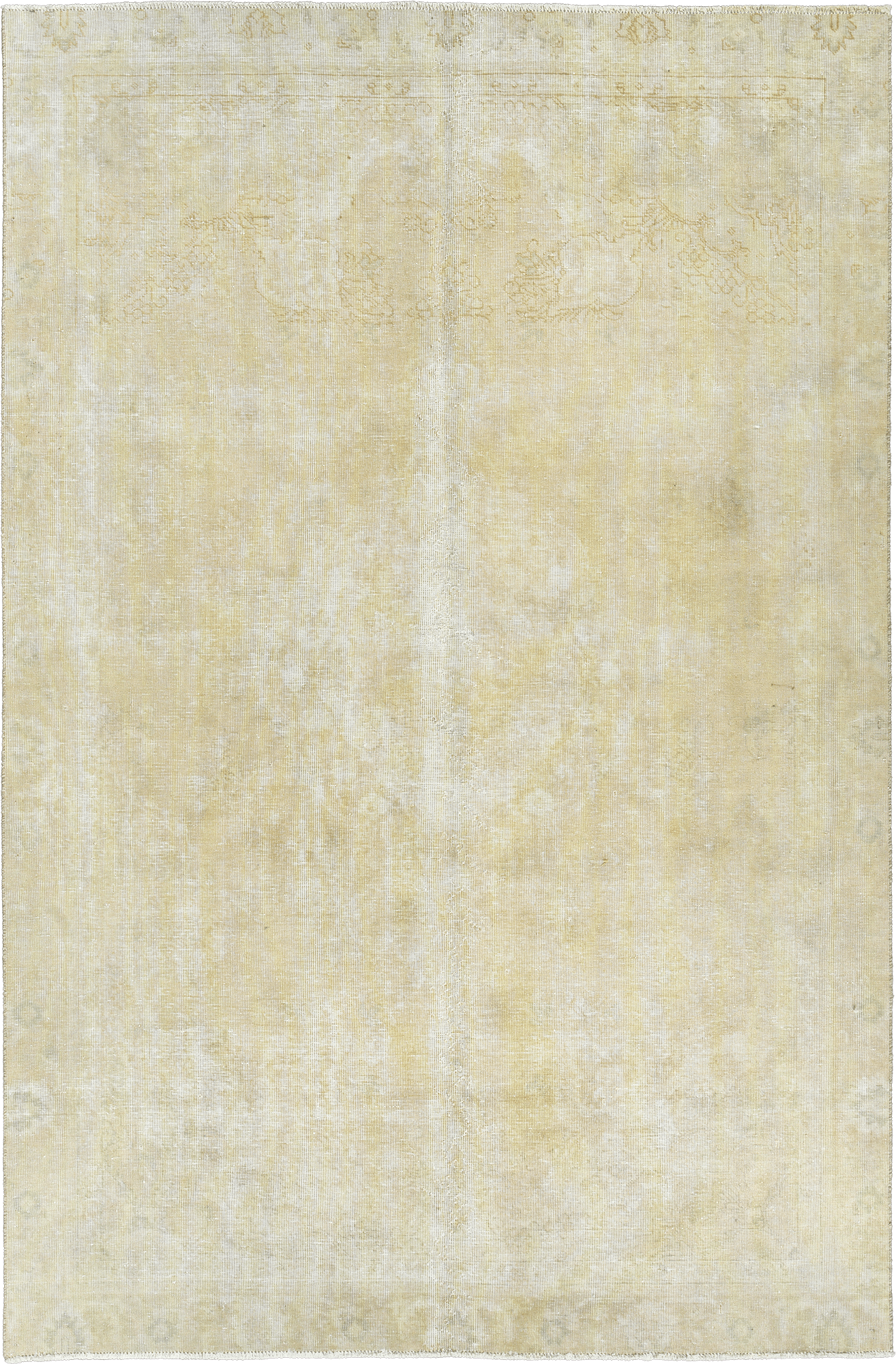 Modern Tabriz Rectangle Beige Rug 6×10 Wool-Cotton