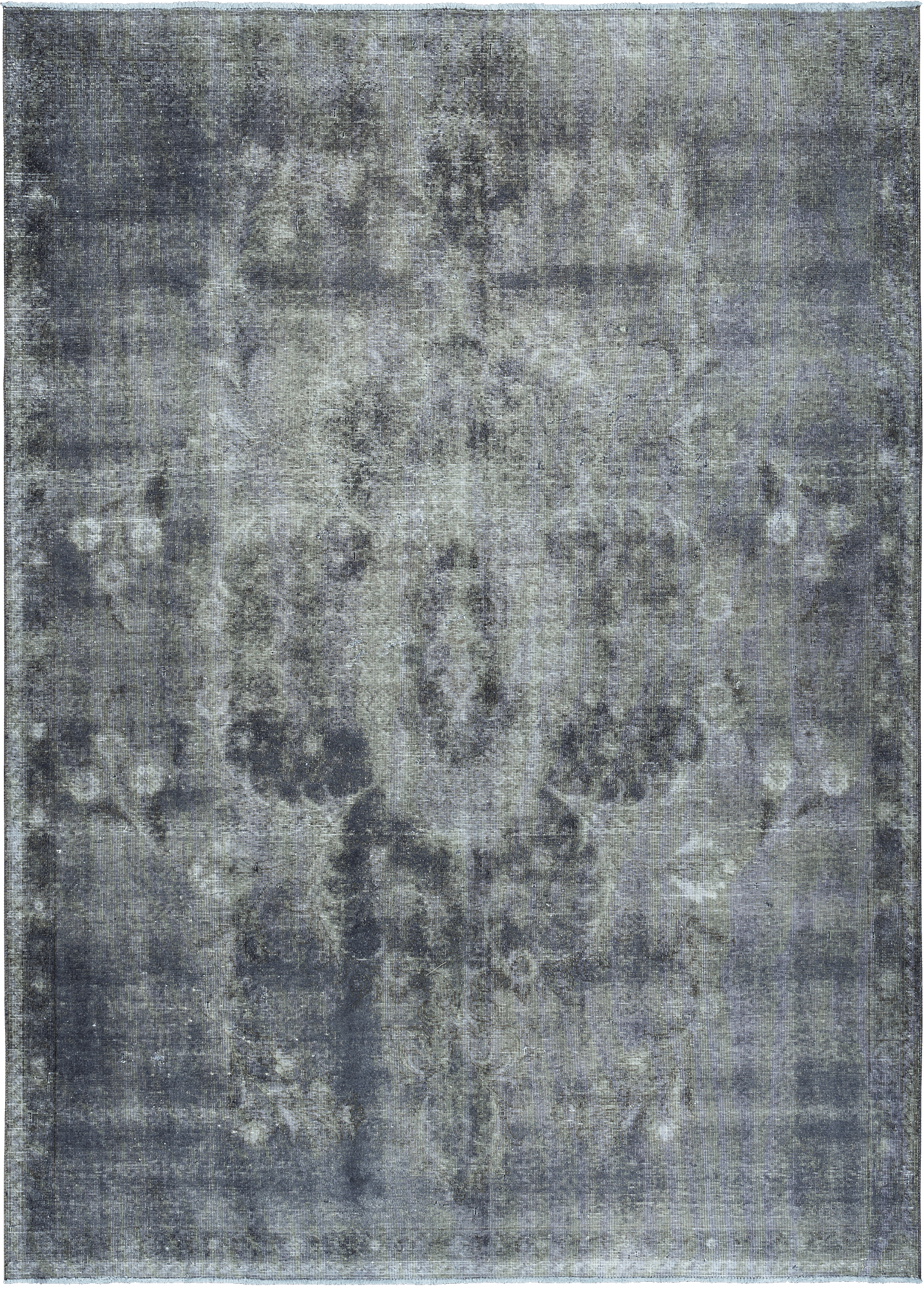 Colorful Vintage Tabriz Rectangle Grey Rug 7×10 Wool-Cotton