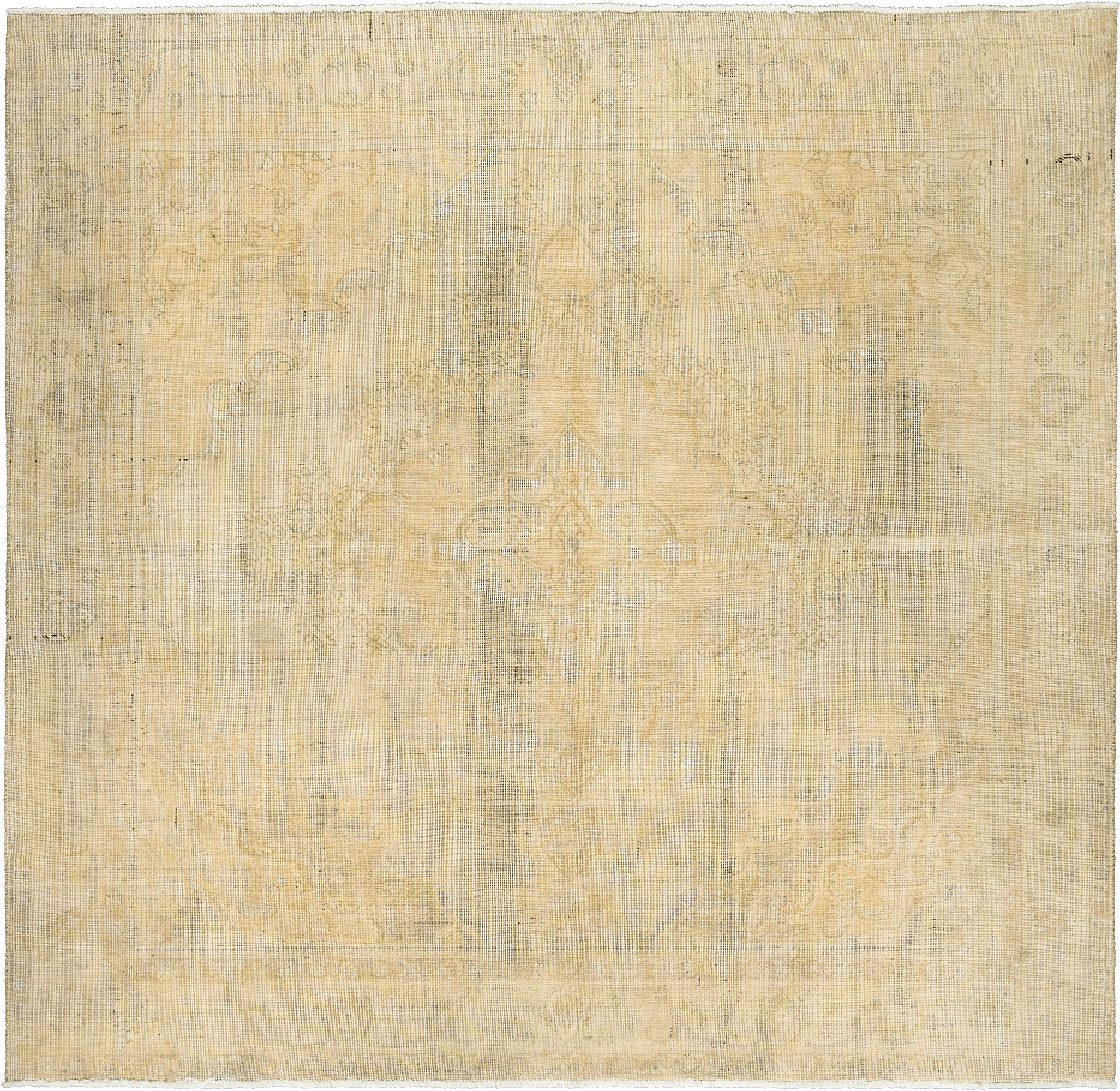 Modern Tabriz Square Beige Rug 9×9 Wool-Cotton