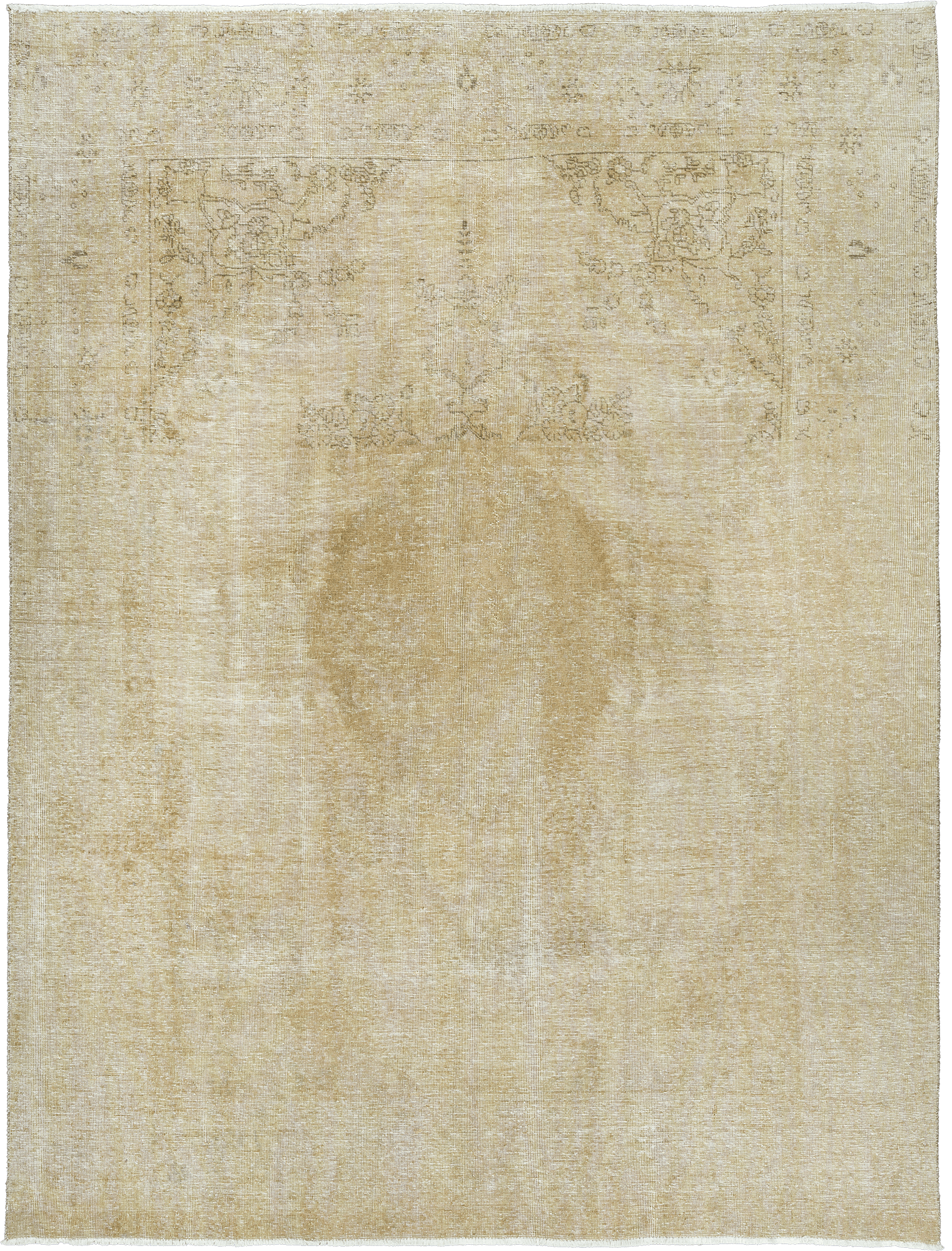 Modern Tabriz Rectangle Beige Rug 8×11 Wool-Cotton