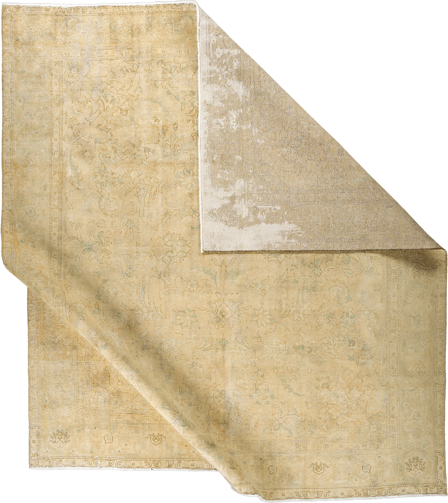 Modern Tabriz Square Beige Rug 10×11 Wool-Cotton