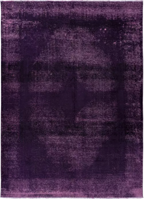 Colorful Vintage Tabriz Rectangle Purple Rug 9×12 Wool-Cotton