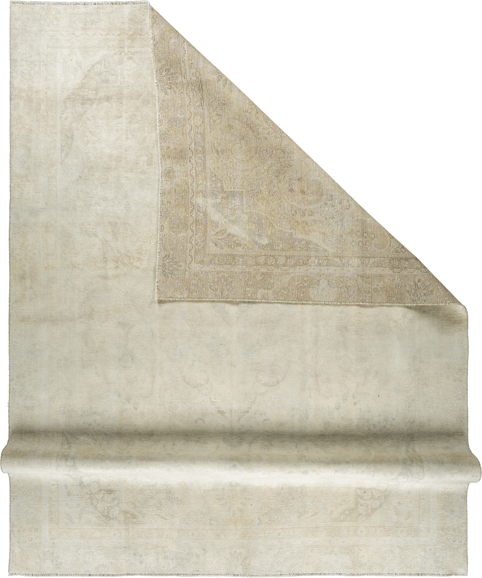 Modern Tabriz Rectangle White Rug 8×11 Wool-Cotton