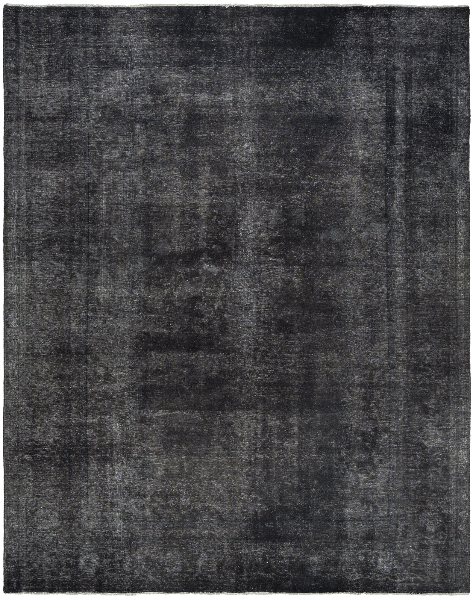Colorful Vintage Tabriz Rectangle Black Rug 9×12 Wool-Cotton