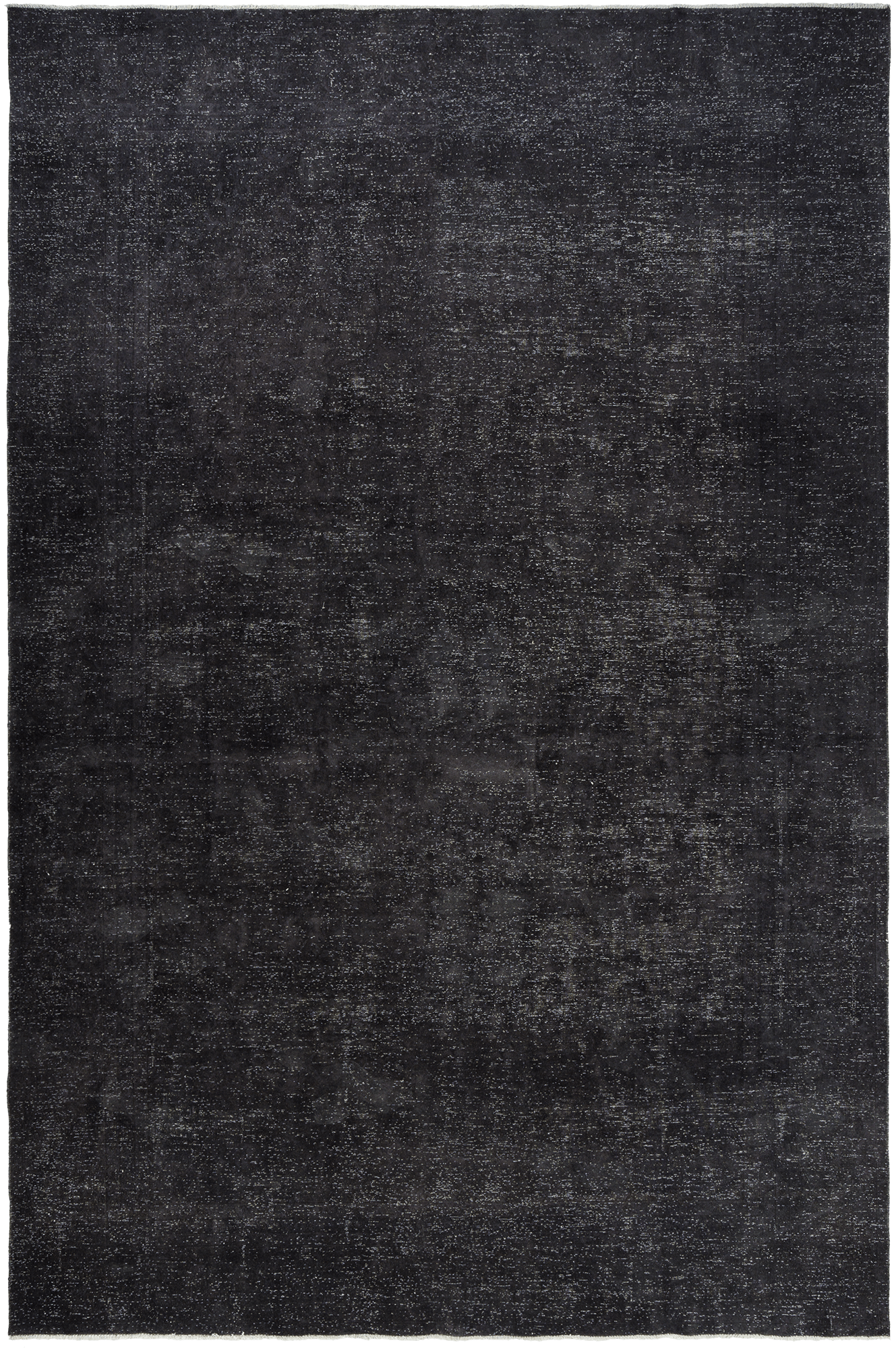 Colorful Vintage Tabriz Rectangle Black Rug 9×13 Wool-Cotton