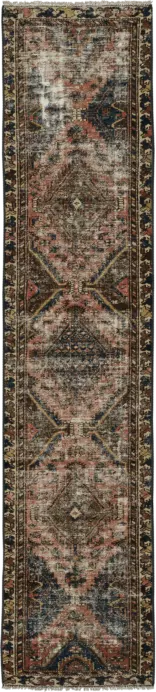 Modern Qashqai Runner Red Rug 2×10 Wool-Cotton