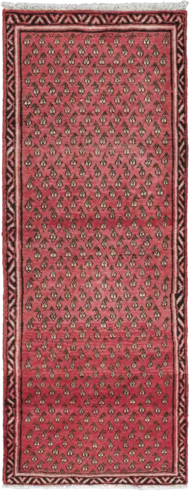 Patina Sarouk Runner Red Rug 2×6 Wool-Cotton
