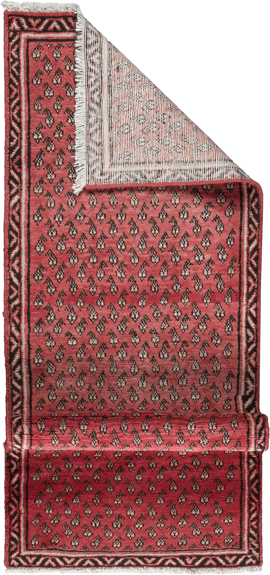 Patina Sarouk Runner Red Rug 2×6 Wool-Cotton