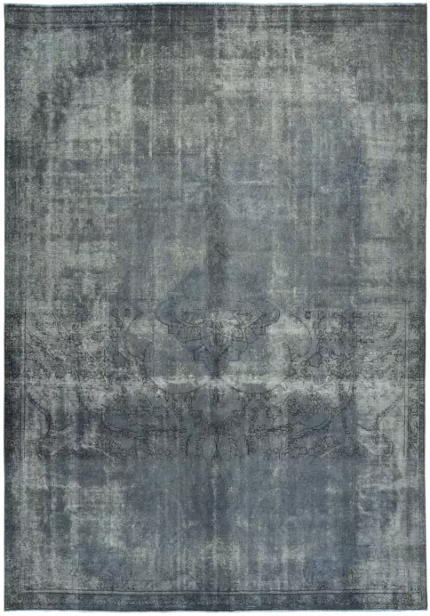 Colorful Vintage Tabriz Rectangle Blue Rug 8×11 Wool-Cotton
