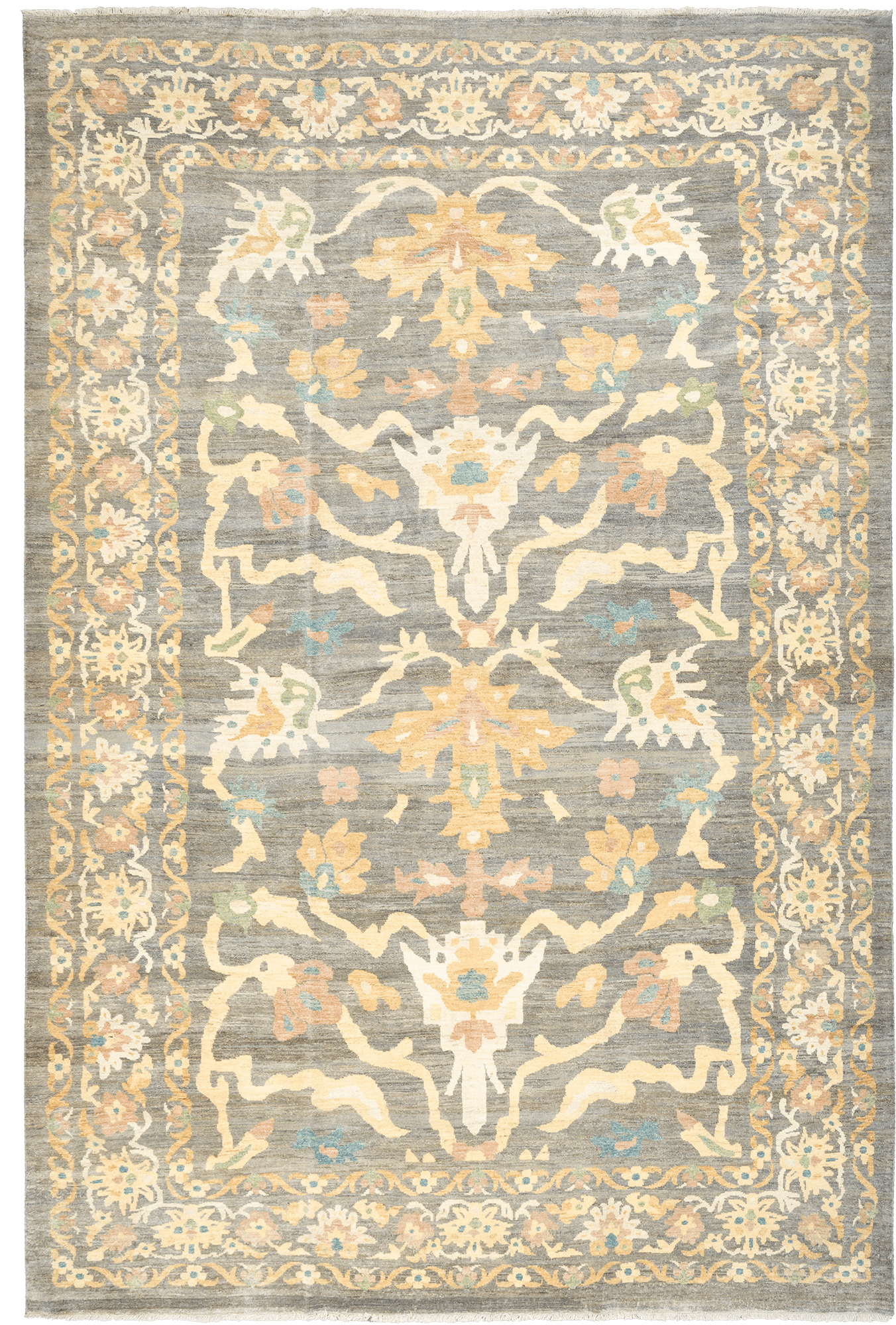 Newly Woven Heritage Sultanabad Rectangle Grey Rug 10×15 Wool-Cotton