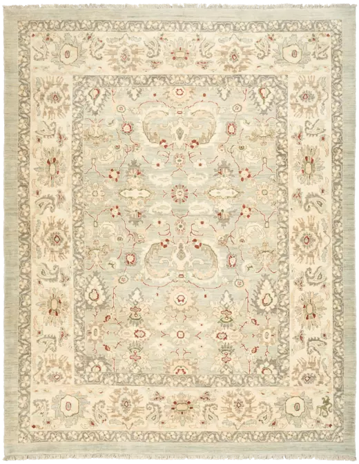 Newly Woven Heritage Sultanabad Rectangle Grey Rug 10×13 Wool-Cotton