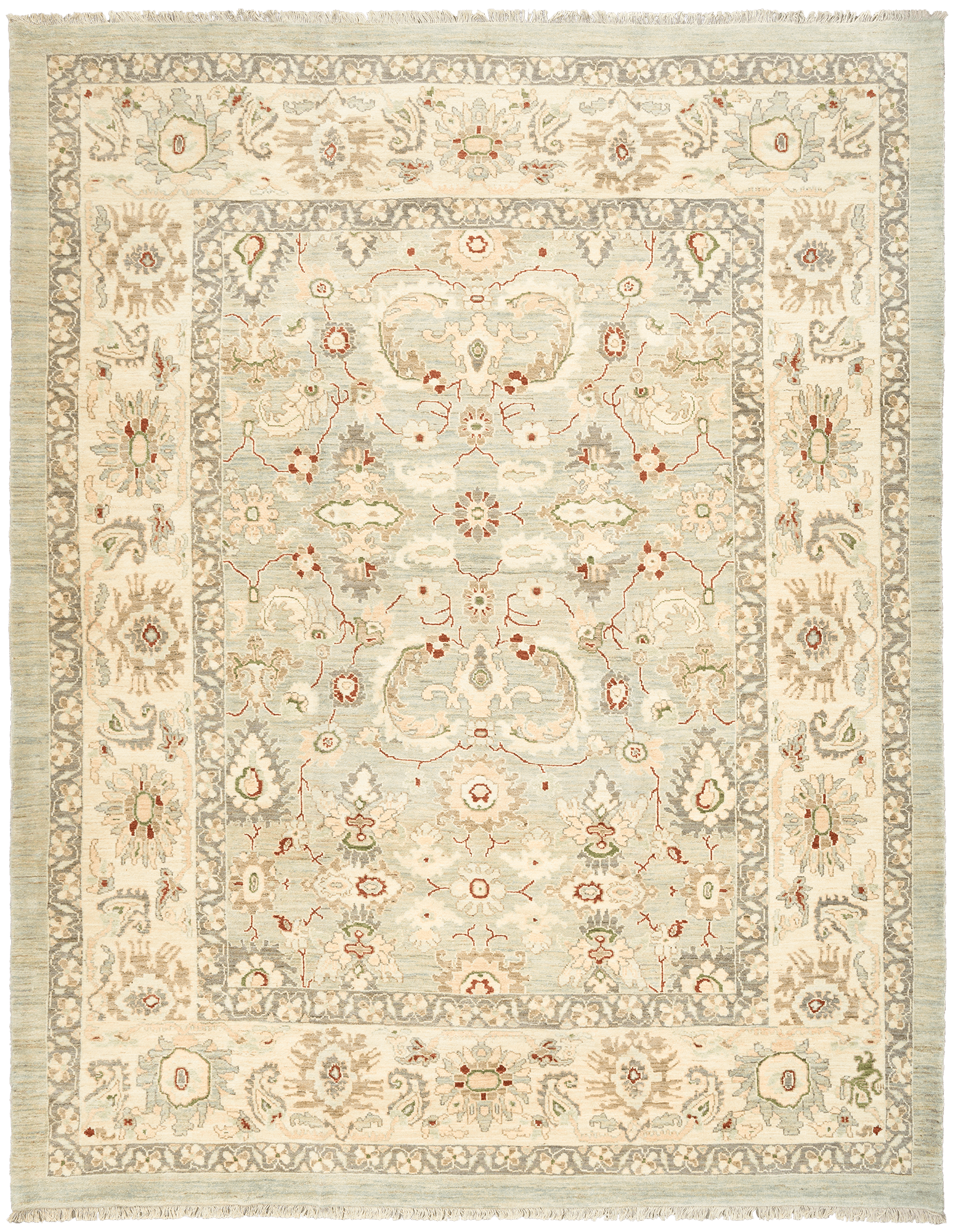 Newly Woven Heritage Sultanabad Rectangle Grey Rug 10×13 Wool-Cotton