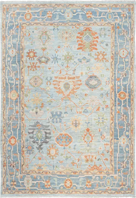 Newly Woven Heritage Sultanabad Rectangle Blue Rug 10×15 Wool-Cotton