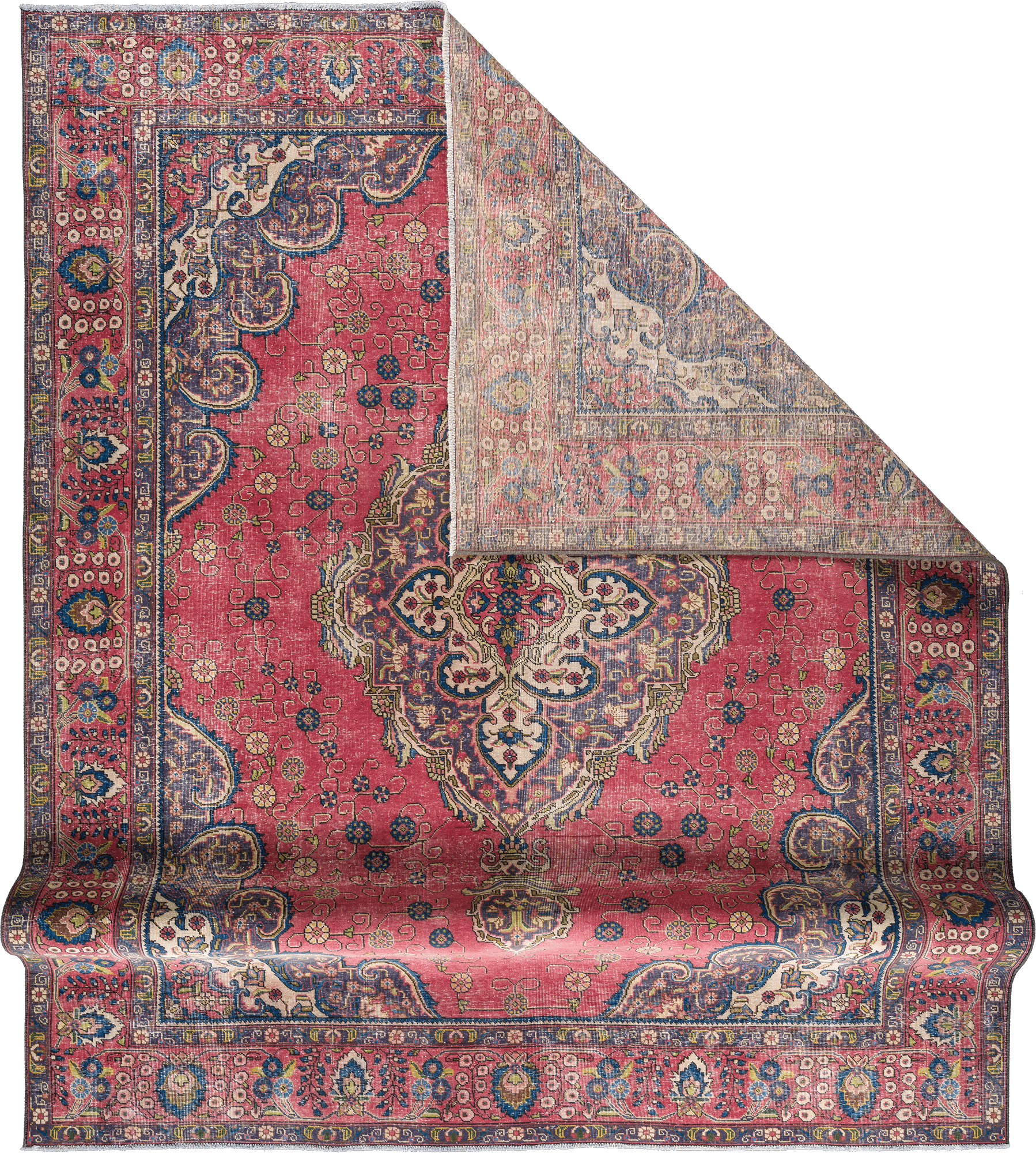 Patina Tabriz Rectangle Red Rug 9×12 Wool-Cotton