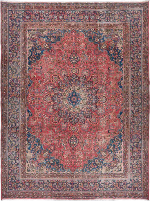 Patina Tabriz Rectangle Red Rug 10×13 Wool-Cotton