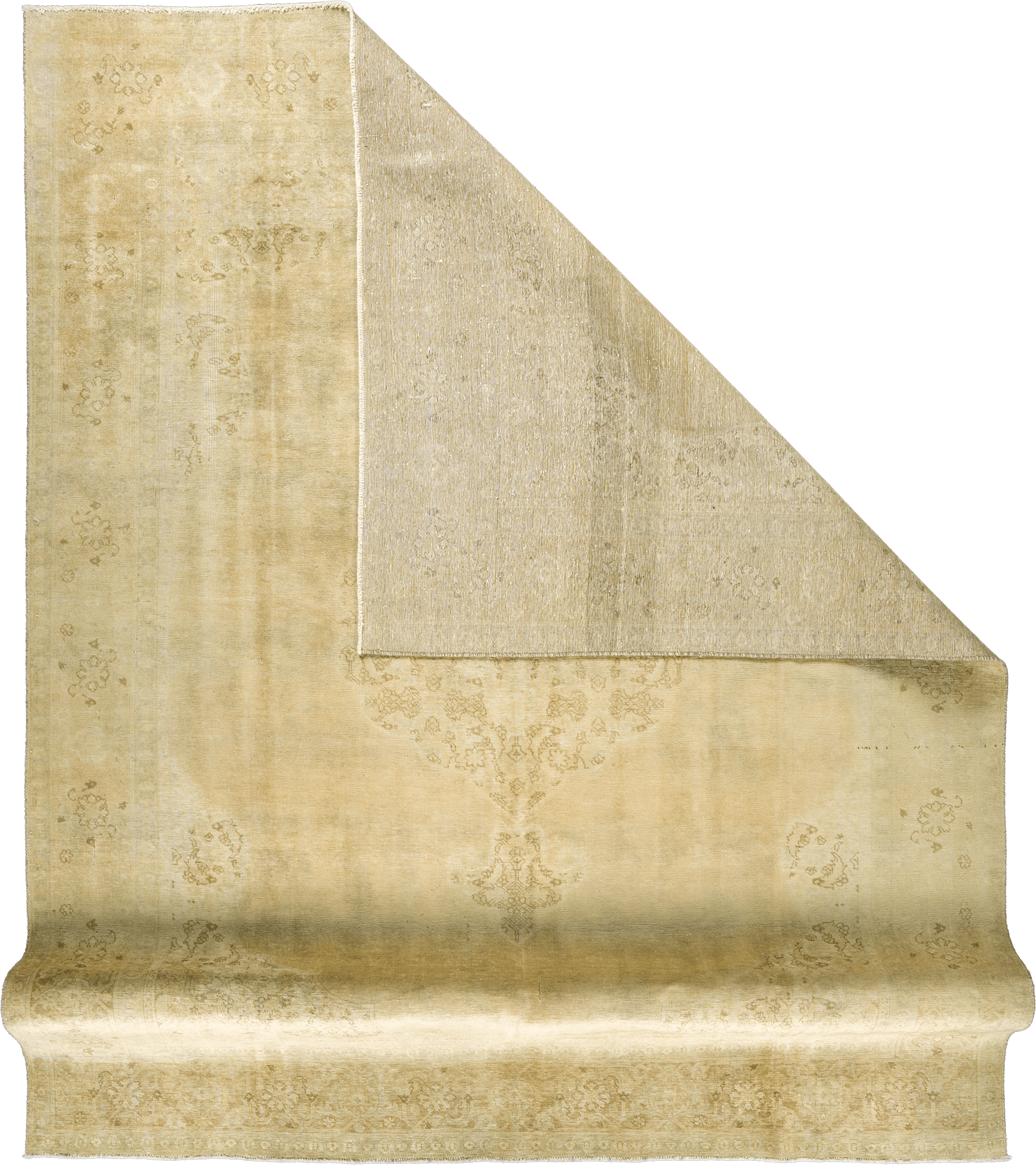 Modern Tabriz Rectangle Beige Rug 9×12 Wool-Cotton