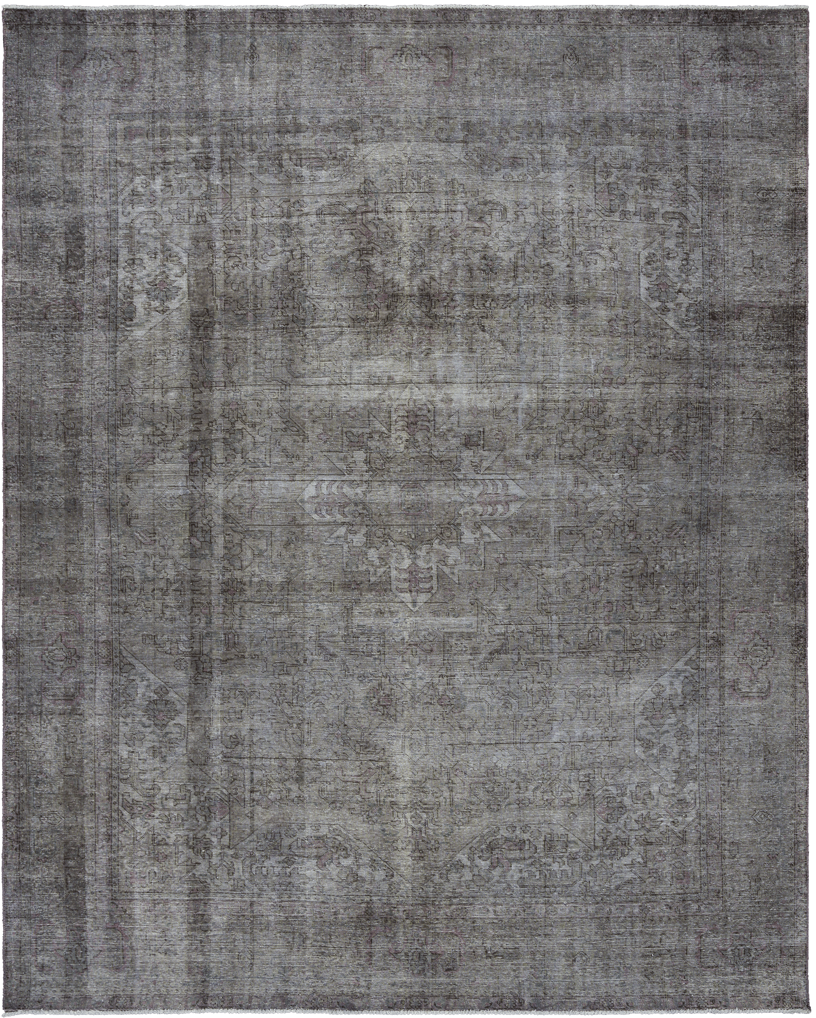 Colorful Vintage Heriz Rectangle Grey Rug 10×12 Wool-Cotton