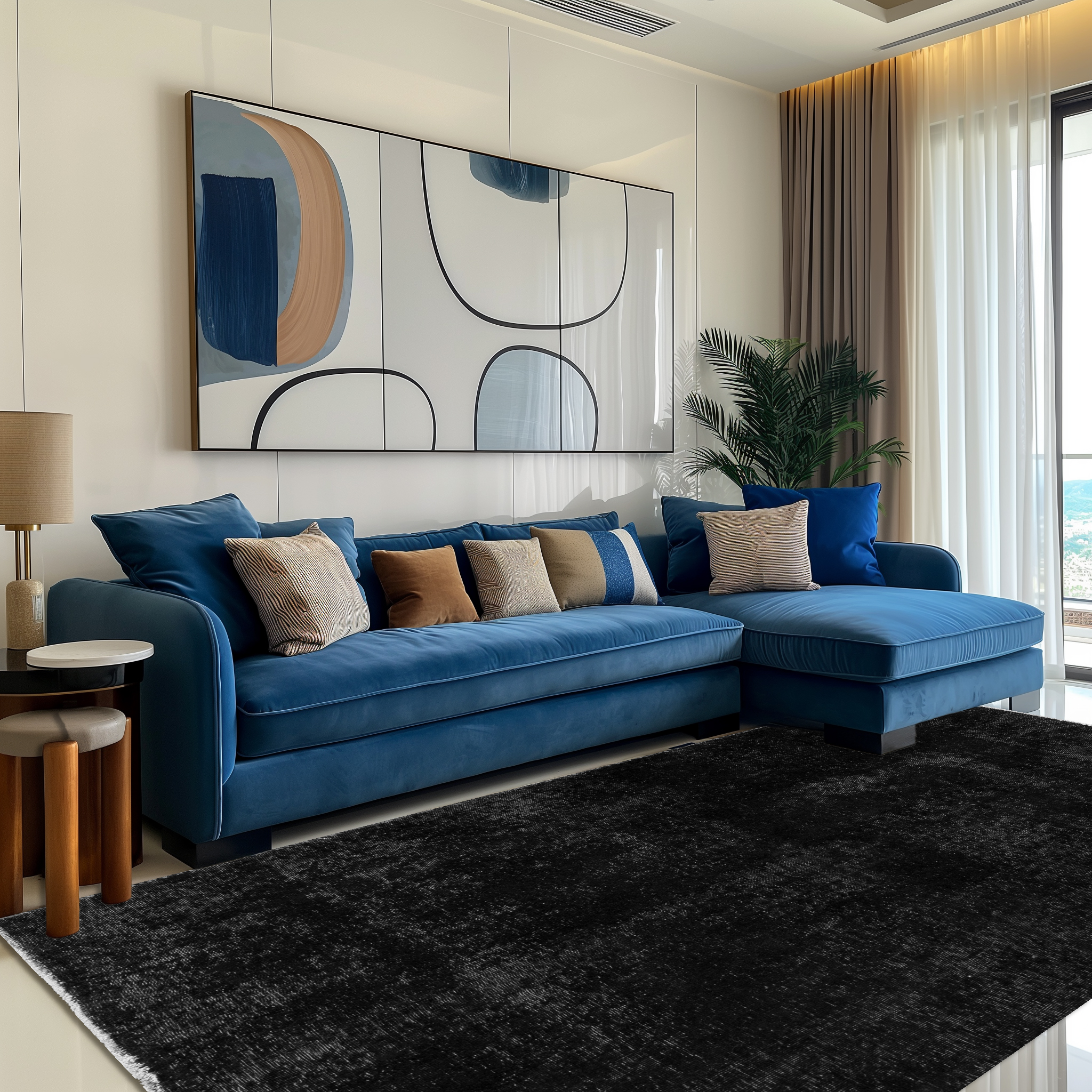 black area rug