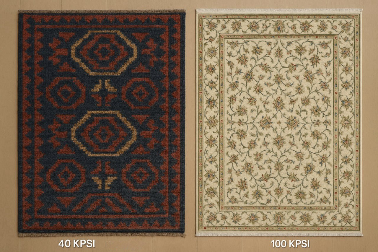 how many knots per square inch is a good rug